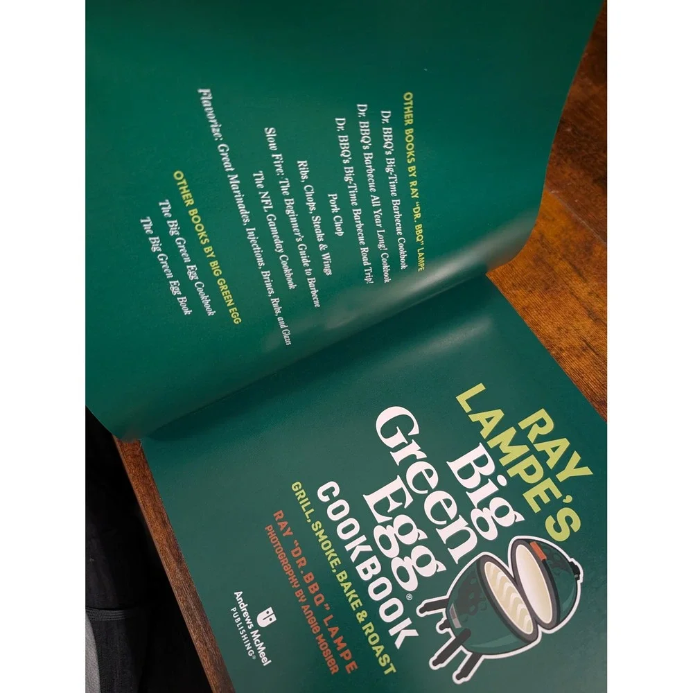 Ray Lampe Big Green Egg Cookbook Hardcover BBQ Smoking Grilling Kamado Recipes